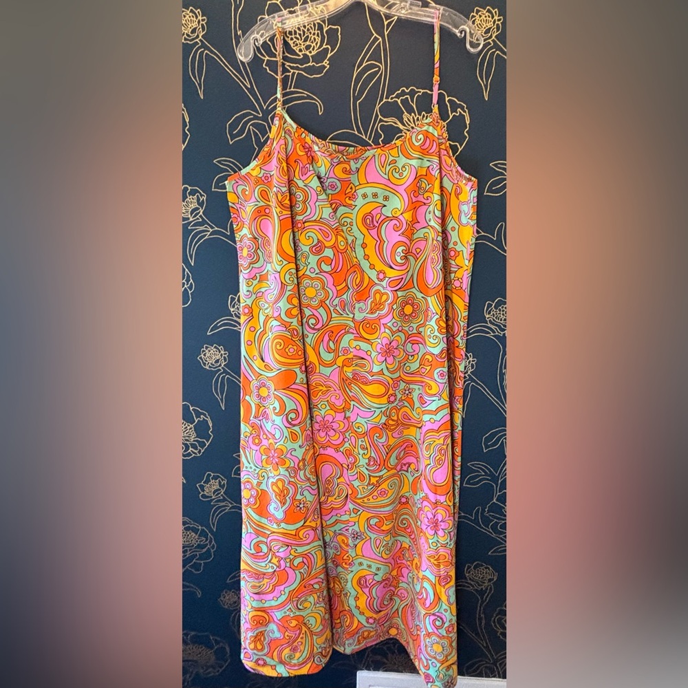 NEVER FULLY DRESSED crisp cotton SUNDRESS vintage inspired print PLUS SIZE maxi - Picture 4 of 9